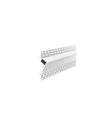 1m Plater-in LED profile DW3 for ceiling and drywall, set with opal cover 1m Plater-in LED profile DW3 for ceiling and drywall, set with opal cover