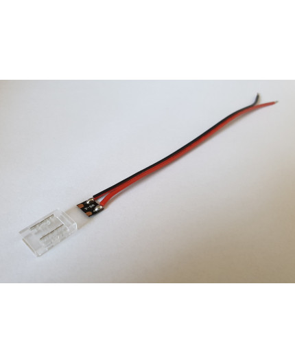 All LED Universal Connector, tape to power, 2-pin, 8mm, with connection wires, no soldering All LED Universal Connector, tape to power, 2-pin, 8mm, with connection wires, no soldering