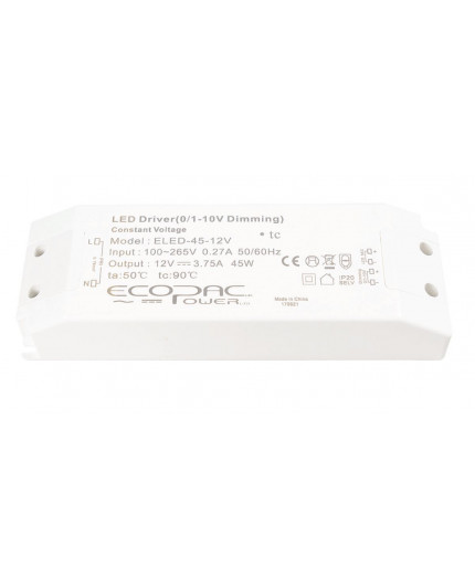 24Vdc, 45W, 0-10V dimmable LED driver ELED-45-24V 24Vdc, 45W, 0-10V dimmable LED driver ELED-45-24V