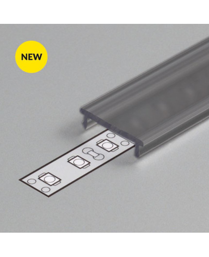 TL2, C3M 2m / 2000mm extra BLACK click diffuser / cover for LED profile TL2, C3M 2m / 2000mm extra BLACK click diffuser / cover for LED profile