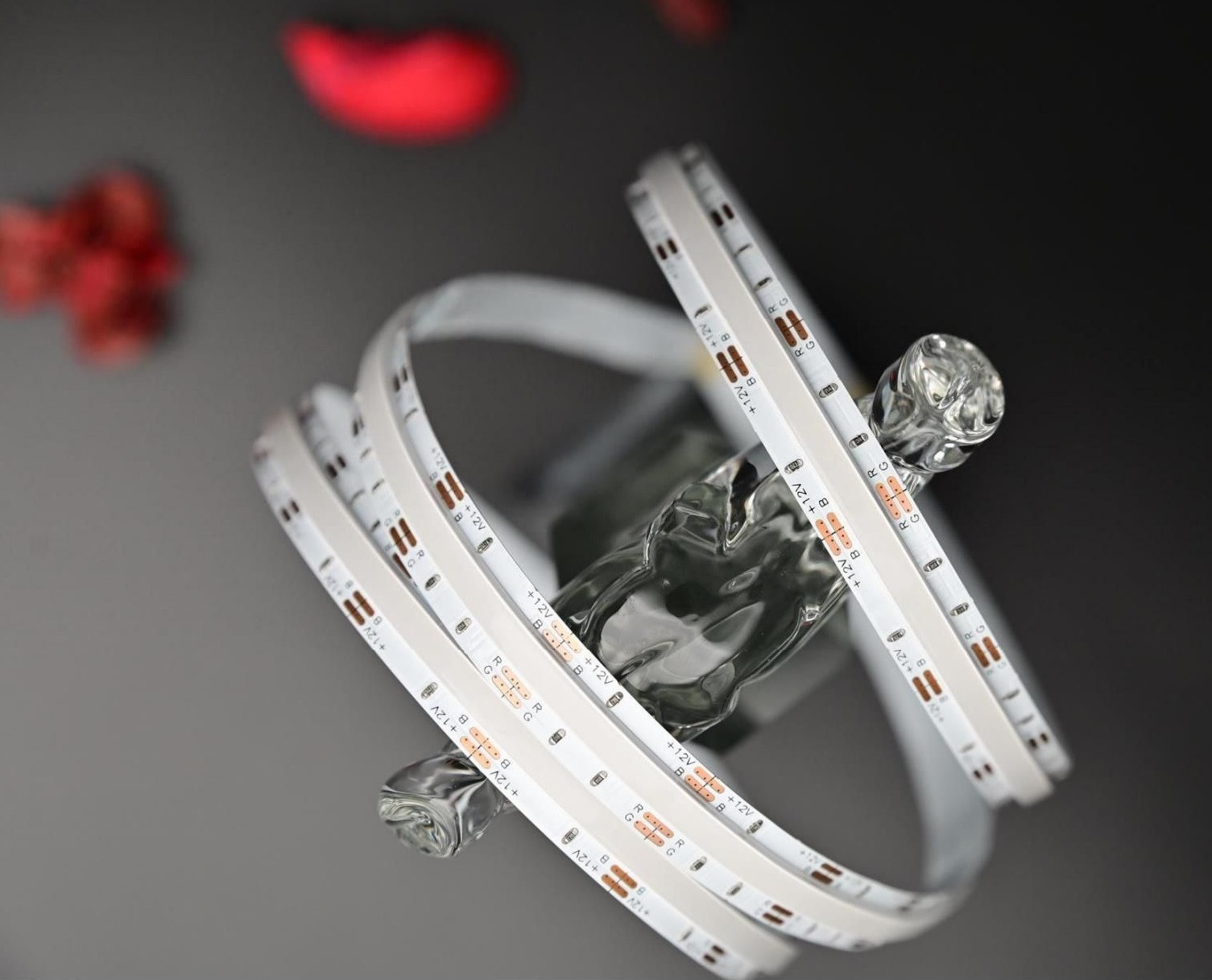 Photo of: 24VDC COB LED tape with bounding wall, RGB, 15W/m, IP20, 5m (75W), Pro series