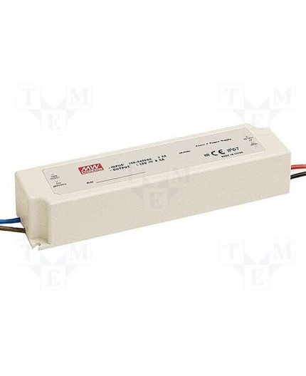 100W 24Vdc Single Output LED Driver, Mean Well, LPV-100-24 100W 24Vdc LED Driver Single Output, Mean Well, LPV-100-24