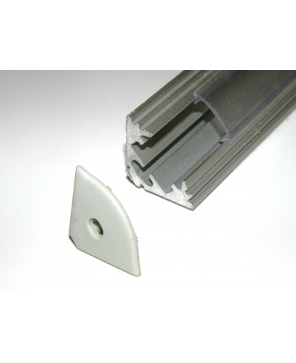 P3 3m / 3000m corner 45 extrusion, anodized aluminium, silver, plus diffuser) P3 anodized silver LED aluminium profile / extrusion with diffuser