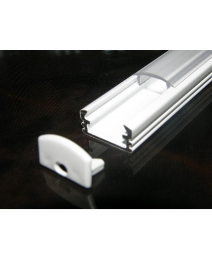 P2 1.5m / 1500mm surface extrusion, painted aluminium, white, with diffuser P2 painted white LED aluminium profile / extrusion with diffuser