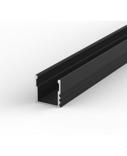 EH2 black 1m / 1000mm high U-profile 15mm x 15mm with high quality diffuser EH2 1m / 1000mm LED aluminium extrusion 15mm x 15mm with high quality diffuser and end caps (option)