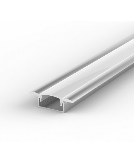 E1 silver 1m / 1000mm recessed LED aluminium extrusion 15mm x 6mm with high quality diffuser E1 1m / 1000mm recessed LED aluminium extrusion 15mm x 6mm with high quality diffuser