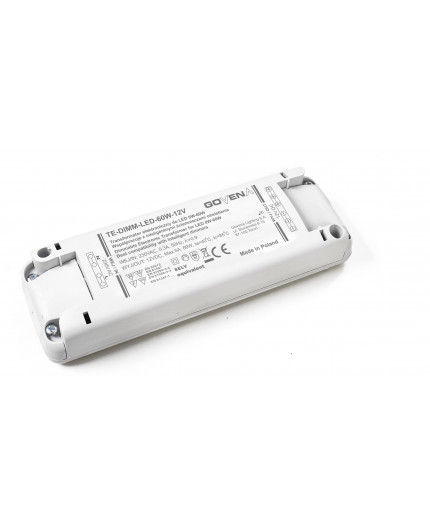 0 - 60W 12Vdc Dimmable (trailing edge) Electronic Transformer for LEDs, TE60W-DIMM-LED-12V 0 - 60W 12Vdc Constant Voltage Dimmable LED Driver TE60W-DIMM-LED-12V