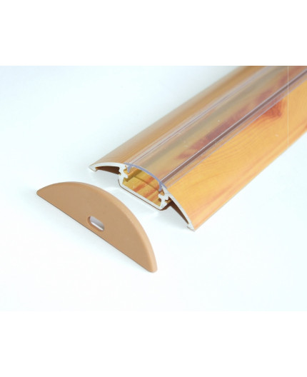 P4 2m / 2000mm surface aluminium extrusion, wood pine effect, with diffuser P4 wood pine LED aluminium profile / extrusion with diffuser