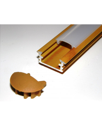 P1 1m / 1000mm recessed aluminium extrusion, wood pine effect, plus diffuser P1 wood pine LED aluminium profile / extrusion with diffuser