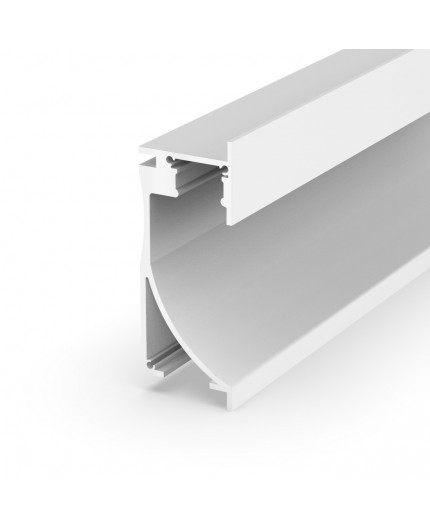 EA1 white 2m / 2000mm Asymmetric Alu-Wall LED Profile with high quality difuser