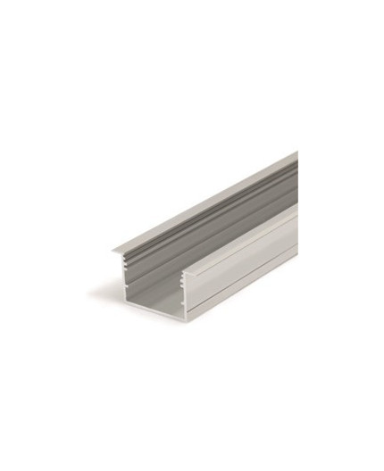 2m Alu-Ceiling LED profile C4 (anodized), set with opal cover