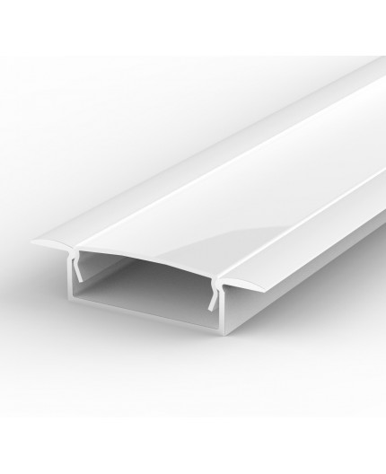 2m / 2000mm recessed LED aluminium channel, white, extrusion EW1 30mm x 9mm with high quality diffuser 2m / 2000mm recessed LED aluminium channel, white, extrusion EW1 30mm x 9mm with high quality diffuser