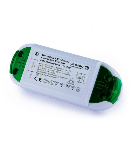 DIM18 350mA, Constant Current Dimmable LED Driver, Load 5–18W, Vadsbo