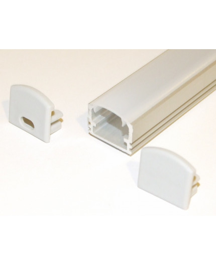 PH2 LED profile 2m / 2000mm surface high extrusion, anodized aluminium, silver, plus diffuser PH2 LED profile 2m / 2000mm surface high extrusion, anodized aluminium, silver, plus diffuser