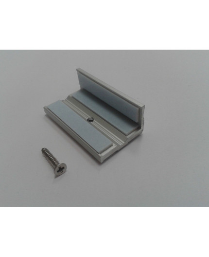 Bracket - L-Shape - silver anodized - for P2, PH2, P3, K2, KH2, K3 LED aluminium profiles Bracket - L-Shape - for MINI LED aluminium profiles
