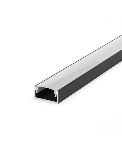 E2 black 2m / 2000mm LED ALU U-profile 15mm x 7mm with high quality diffuser E2 black 2m / 2000mm LED ALU U-profile 15mm x 7mm with high quality diffuser